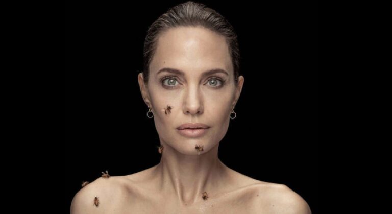 Angelina Jolie: Ποζάρει καλυμμένη από ζωντανές μέλισσες για το National Geographic