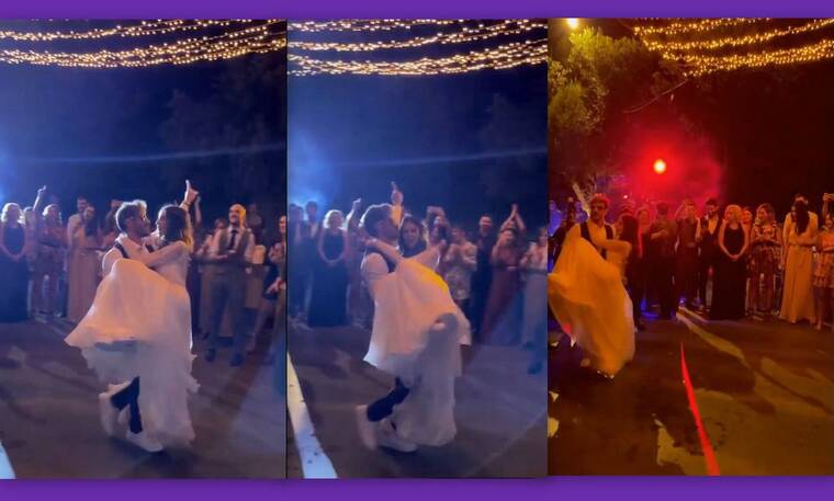 Άκης Πετρετζίκης – Κωνσταντίνα Παπαμιχαήλ: Ο ξέφρενος χορός τους στο γαμήλιο πάρτι!